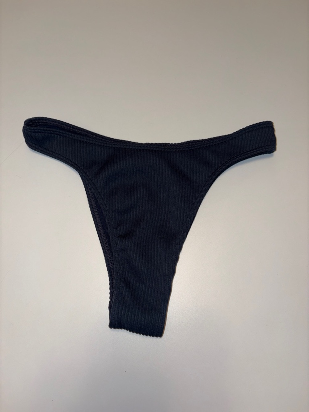 Navy Blue Ribbed Bikini Bottom
